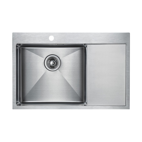 Мойка ELDE, PM807851-BSL, брашированная нерж. сталь, левая, 780х510мм, Paulmark