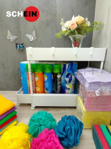 Органайзер SCHEIN HD0002-WT двухэтажный выдвижной белый Органайзер SCHEIN HD0002-WT двухэтажный выдвижной белый