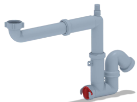 Сифон АНИ Пласт F5320 1 1/2"*40 смещ. с отводом БЕЗ выпуска