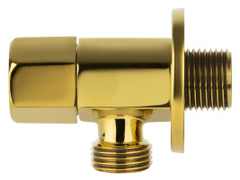 Кран KAISER 257 угловой 1/2"х1/2" Gold