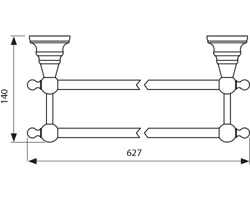 Держатель KAISER KH-2208 Arno полотенца, 2 уровня