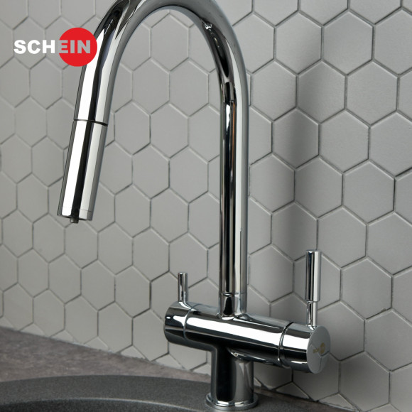 Смеситель SCHEIN 8631для кухни, с вытяжным изливом, с подключением фильтра, хром Смеситель SCHEIN 8631для кухни, с вытяжным изливом, с подключением фильтра, хром