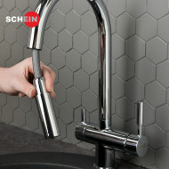 Смеситель SCHEIN 8631для кухни, с вытяжным изливом, с подключением фильтра, хром