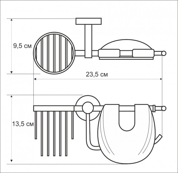 Бумагодержатель Rainbowl 2530-2 OTEL "Листик" + освежитель воздуха