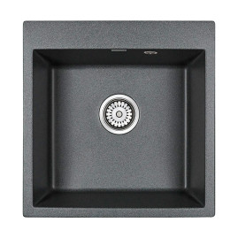 Мойка кварцевая PRAKTISCH, PM105152-DG, графит, 510х520, Paulmark