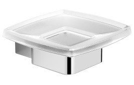 Мыльница Langberger 11315A к стене стеклянная квадратная