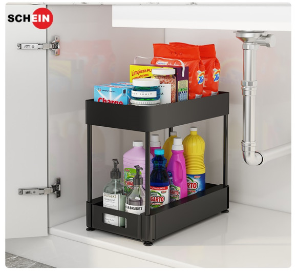 Органайзер SCHEIN HD0002-BL двухэтажный выдвижной черный