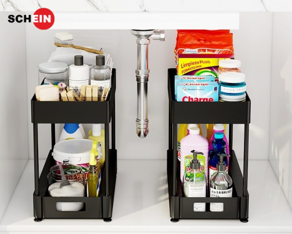 Органайзер SCHEIN HD0002-BL двухэтажный выдвижной черный