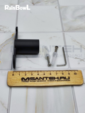 Крючок Rainbowl HOME для ванной 1128-2BP двойной чёрный матовый