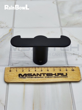 Крючок Rainbowl HOME для ванной 1128-2BP двойной чёрный матовый