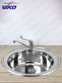 Смеситель VIKO V-7503 хирургический с локтевым управлением и поворотным изливом, Хром