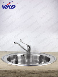 Смеситель VIKO V-7503 хирургический с локтевым управлением и поворотным изливом, Хром