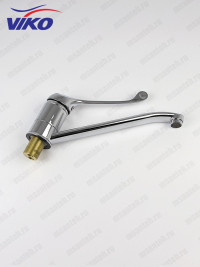 Смеситель VIKO V-7503 хирургический с локтевым управлением и поворотным изливом, Хром