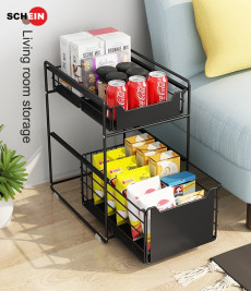 Органайзер SCHEIN  HD0040BL-S двухэтажный выдвижной сетка черный