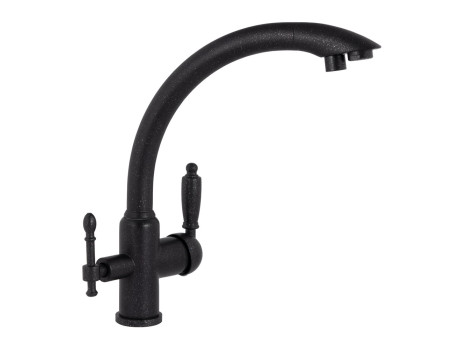 Смеситель KAISER 31244-5 Vincent для кухни, с краном для питьевой воды, черный металлик