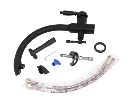 Смеситель KAISER 31244-5 Vincent для кухни, с краном для питьевой воды, черный металлик