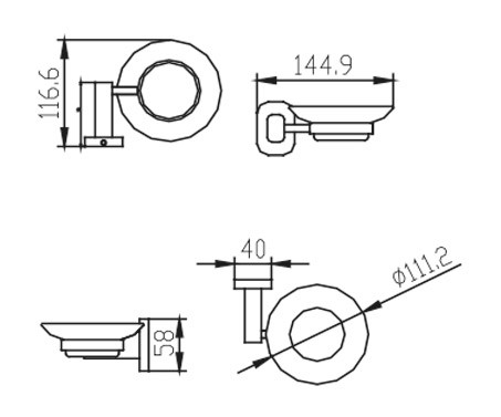 Мыльница KAISER KH-2043 Oval к стене