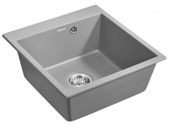 Мойка кварцевая PRAKTISCH, PM105152-GRM, серый металлик, 510х520, Paulmark Мойка кварцевая PRAKTISCH, PM105152-GRM, серый металлик, 510х520, Paulmark