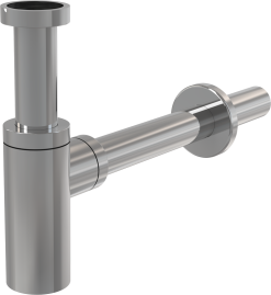 Сифон AlcaPlast A400 для умывальника Ø32 DESIGN метал.