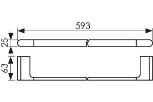 Держатель KAISER KH-2727 Franco полотенца L-60 см