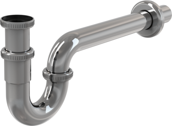 Сифон Alca PLAST A432 для умывальника Ø32, метал. с накидной гайкой 1 1/4"