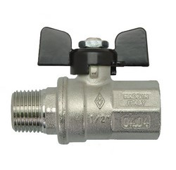 407 Кран шар. BUGATTI 1/2" г/ш бабочка супер / 15