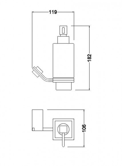 Диспенсер SCHEIN 122DS-R керамика к стене квадратный