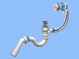 ЕМ311 Перелив АНИ п/авт.с сифоном (520мм), прямот.