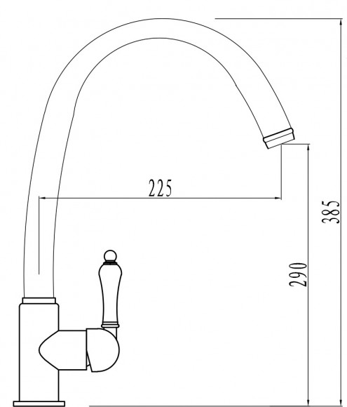 Смеситель KAISER 31333-9 Vincent для кухни Смеситель KAISER 31333-9 Vincent для кухни
