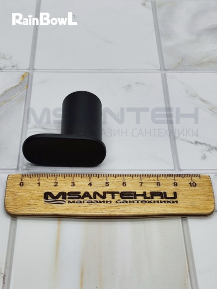 Крючок Rainbowl HOME для ванной 1128BP одинарный чёрный матовый