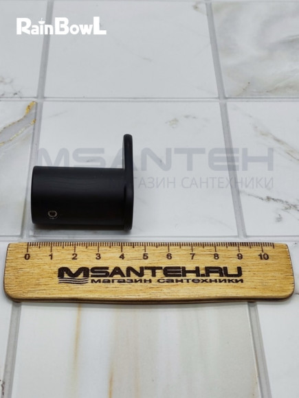 Крючок Rainbowl HOME для ванной 1128BP одинарный чёрный матовый