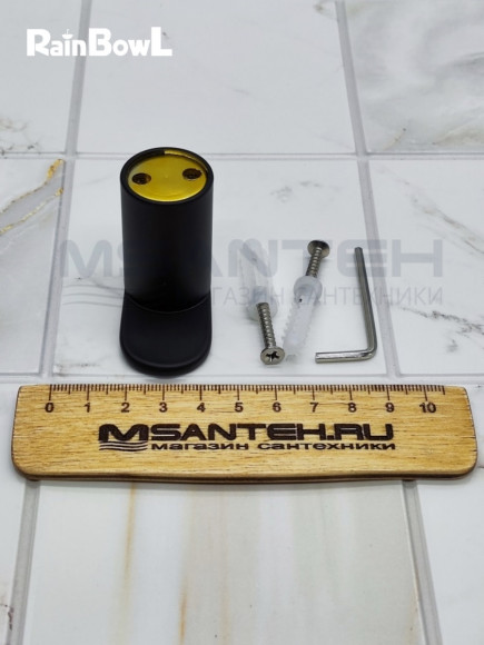 Крючок Rainbowl HOME для ванной 1128BP одинарный чёрный матовый
