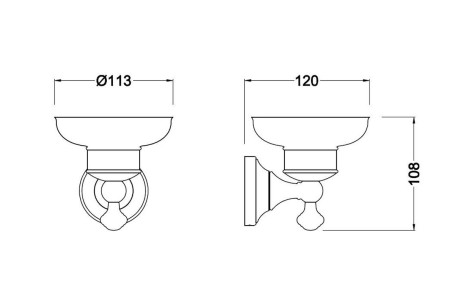 Мыльница SCHEIN 7053004VF GOLDк стене керамика
