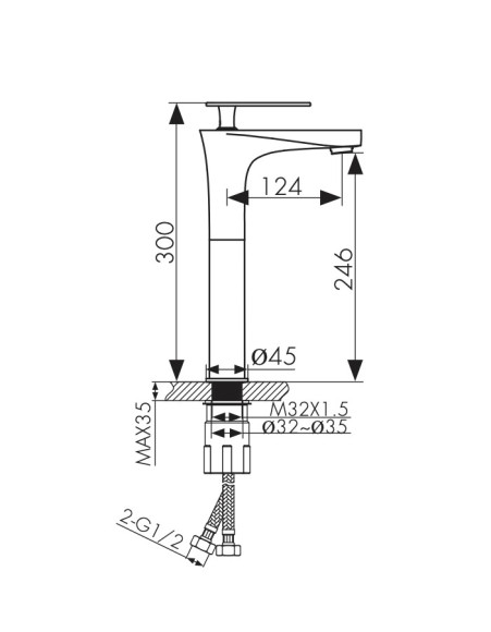 Смеситель KAISER 02111 Star для раковины Смеситель KAISER 02111 Star для раковины