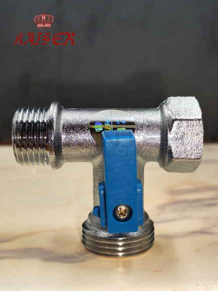 Кран KAISER 270 стир. прох. 1/2"х3/4"х1/2" под ключ