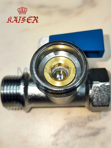Кран KAISER 270 стир. прох. 1/2"х3/4"х1/2" под ключ
