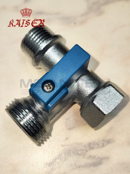 Кран KAISER 270 стир. прох. 1/2"х3/4"х1/2" под ключ