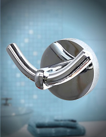 Крючок VIKO V-202 Circle двойной, настенный (металл), хром