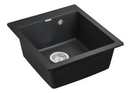 Мойка кварцевая ZEMAR, PM104651-BL, черный, 460х510 мм, Paulmark