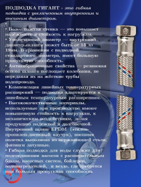 Подводка (вода) WМ ГИГАНТ Wm-6372-120 г/г 3/4" 1,2м Eco (VK-20.5*120cm FF3/4)