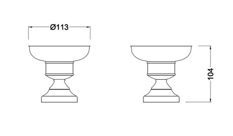 Мыльница SCHEIN 7053007VF GOLD настольная керамика