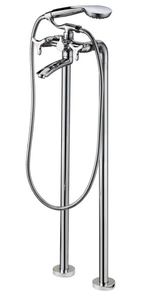 Смеситель KAISER 57222 Trio напольный для ванны, хром