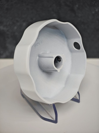 Поворотная ручка KAISER 8023-4 (8003C-4) металлическая слив-перелива 8003, белый