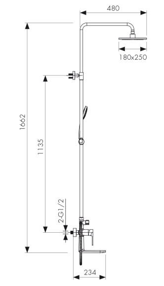 Душевая система KAISER 59182 Linear