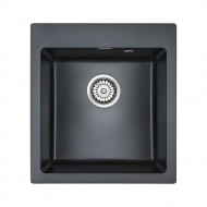 Мойка кварцевая ZEMAR, PM104651-BLM, черный металлик, 460х510 мм, Paulmark