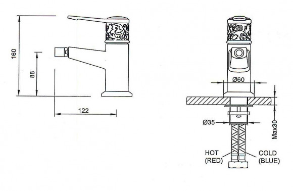 Смеситель SCHEIN (8065023) для биде Смеситель SCHEIN (8065023) для биде