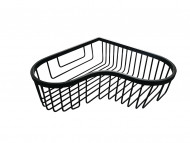 Полка KAISER KH-5242 настенная, угловая, из нержавеющей стали, 240*240*80 мм, чёрная матовая