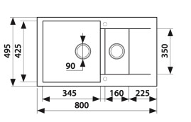 KM2M-5080 Beige Мойка-Мраморная KAISER