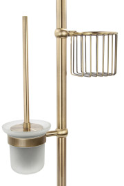 Напольный держатель KAISER KH-4615 3 в 1: бумага, освежитель, ёршик, бронзовый (нержавейка)