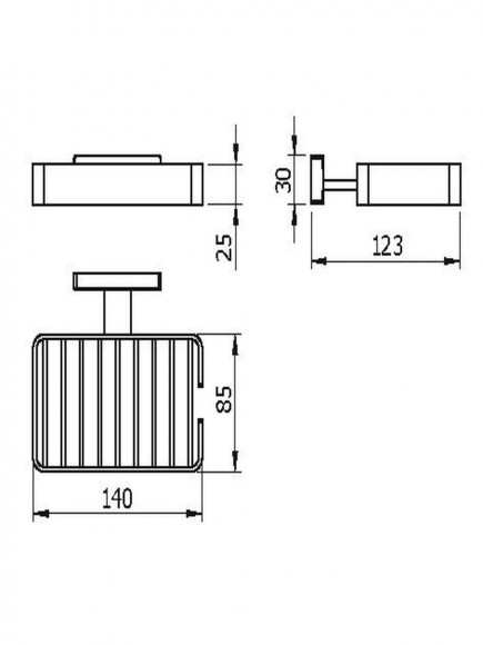 Мыльница Langberger 11960A "решетка" к стене хромированная Мыльница Langberger 11960A "решетка" к стене хромированная